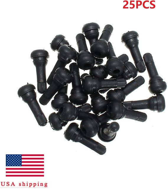TR413 Valve Stem Wheel Tire Tyre Rubber ATV Lawn Mower Garden Tractor Plug (25PCS)