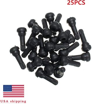 TR413 Valve Stem Wheel Tire Tyre Rubber ATV Lawn Mower Garden Tractor Plug (25PCS)