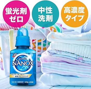 新品ライオントップSUPER NANOX 洗濯洗剤 1230g 詰め替え3点 Amazon | ライオン トップ スーパーナノックス 高濃度 洗濯洗剤