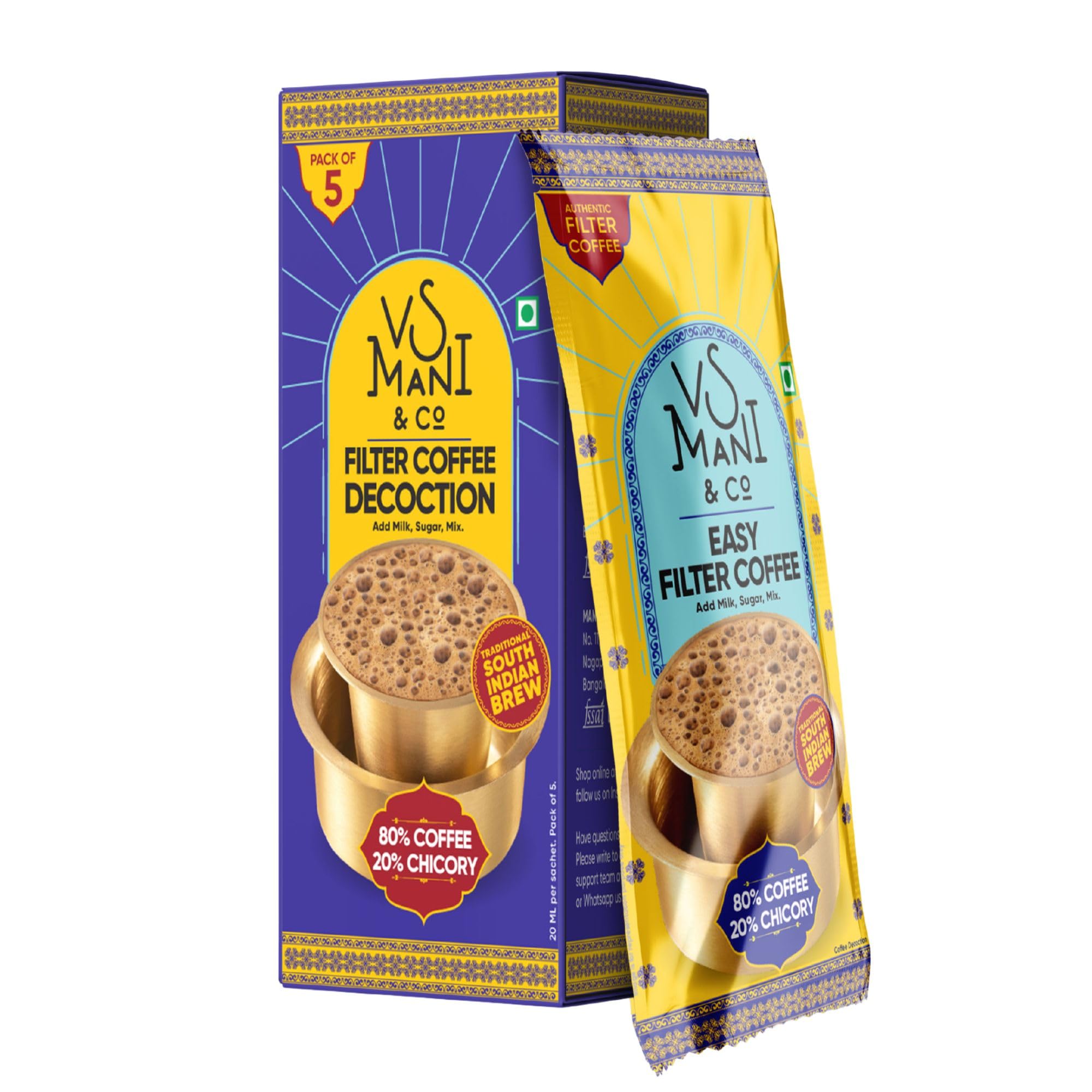 VS Mani & Co Filter Coffee Decoction - Arabica Dark Roast, Strong and Aromatic Instant Filter Coffee Liquid | Authentic South Indian Flavour | Pack of 1 x 100ml-image-42