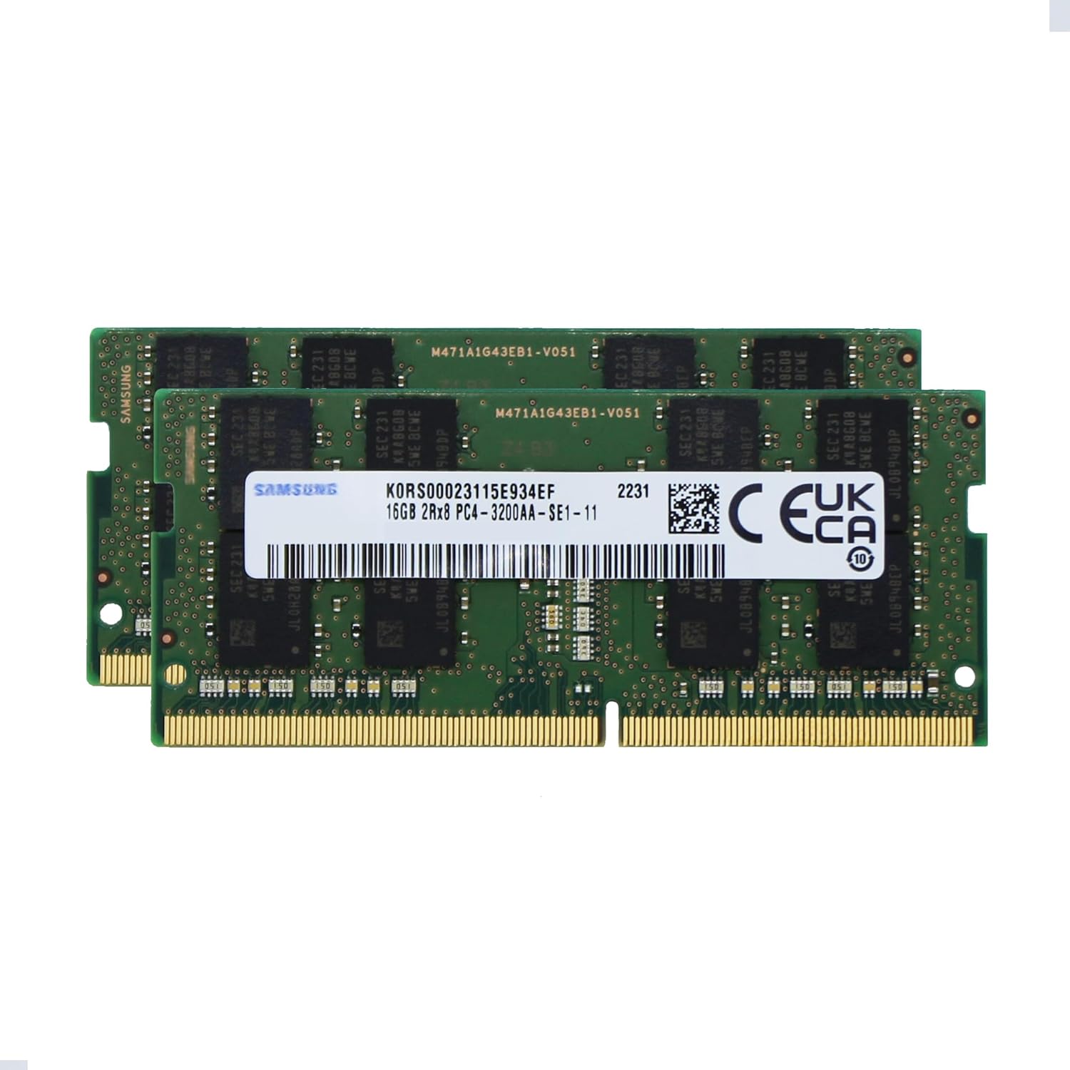 Samsung 32GB (2x16GB) DDR4 3200MHz PC4-25600 SODIMM 2Rx8 CL22 1.2v Gaming Laptop Notebook Memory Module Upgrade RAM M471A2K43EB1-CWE