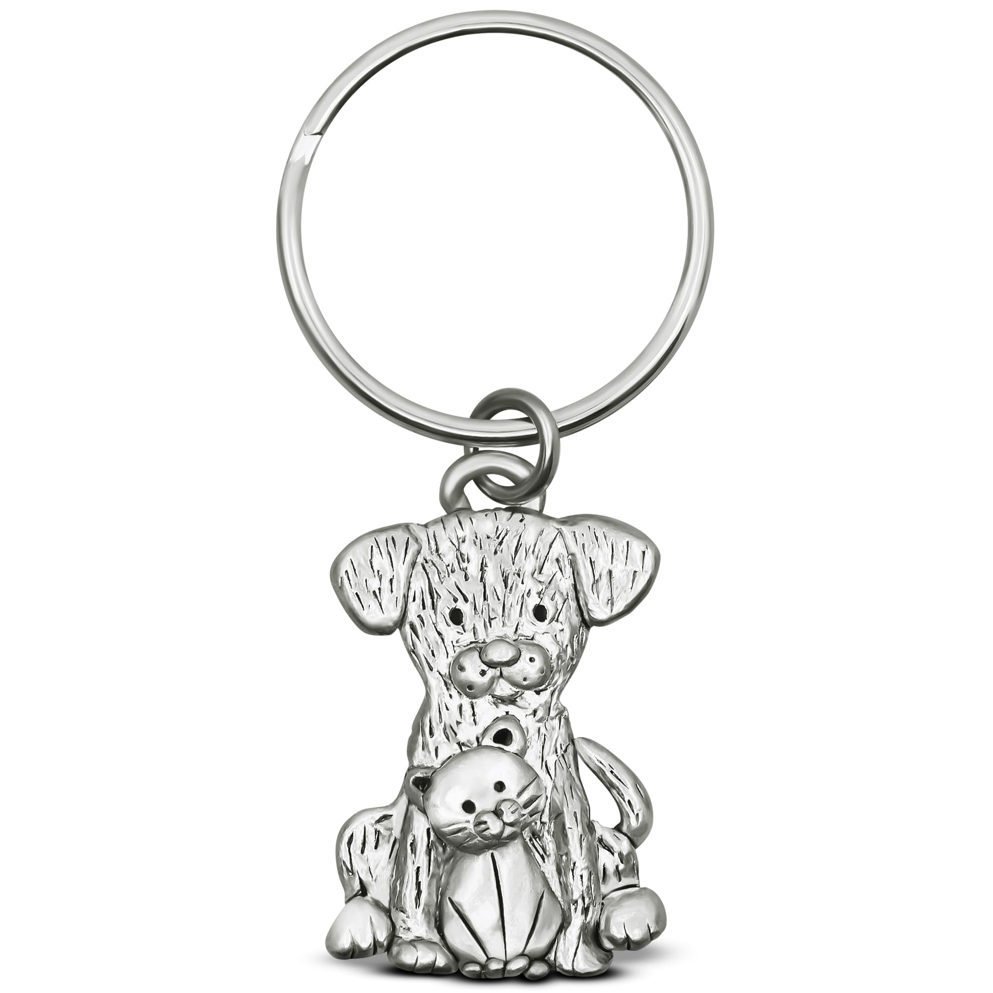 The Magic Zoo Pewter Dog Keychain – Keychains for Women – Cute Yorkie Gifts – Handcrafted in the USA Keychain Accessories
