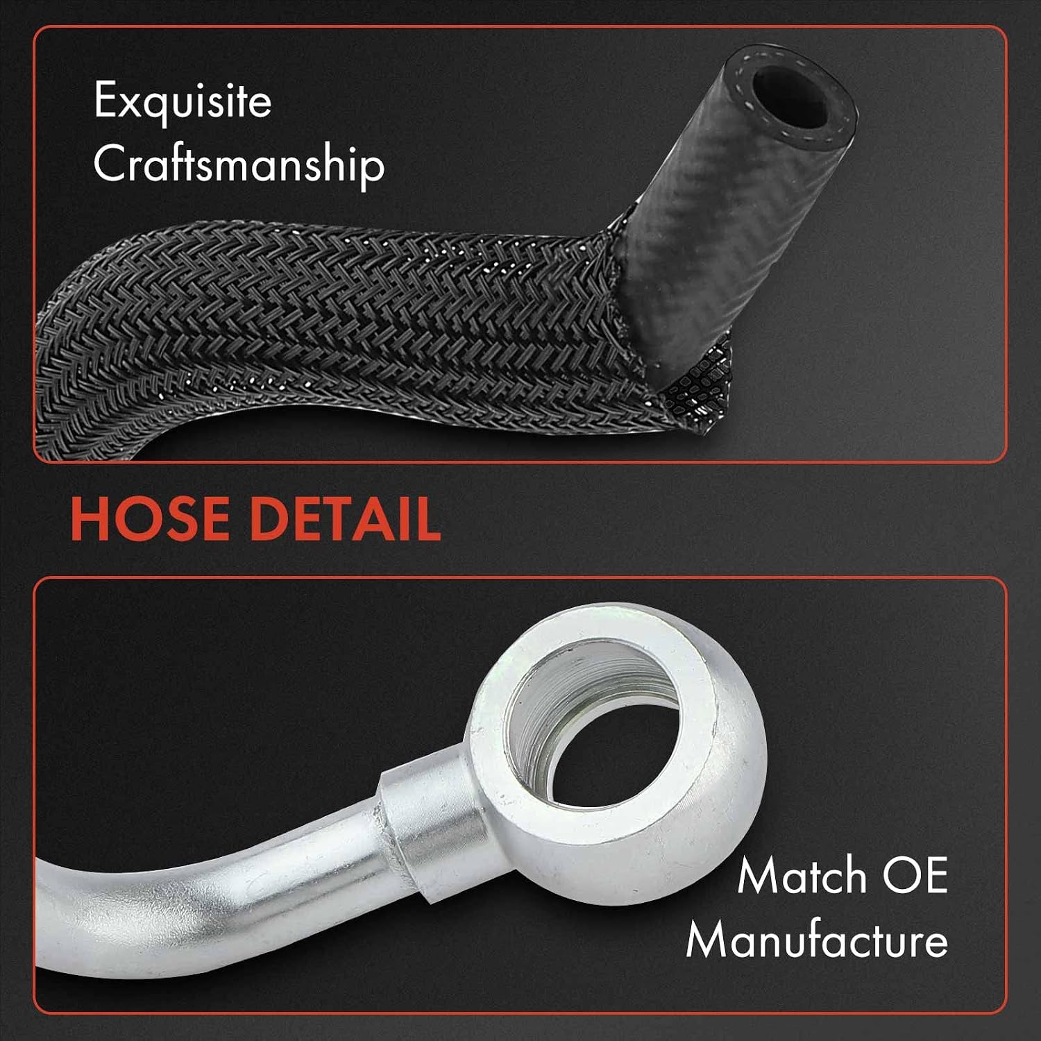 A-Premium Power Steering Return Hose Line Assembly Compatible with Audi A6 2006-2011, A6 Quattro 2005-2011, S6 2007-2011, 3.0L 3.2L 4.2L 5.2L, with Washer, Gear To Cooler