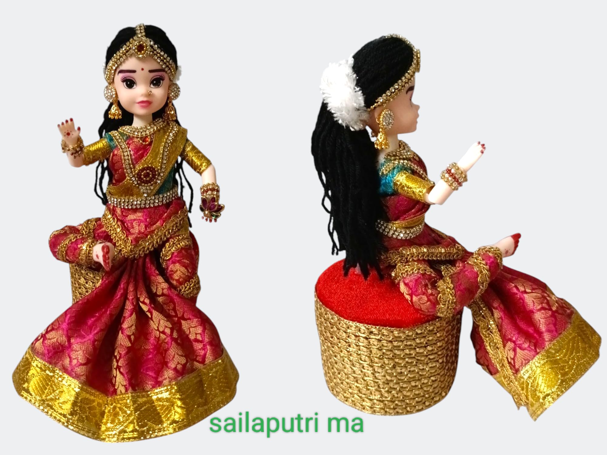 Traditional Navdurga Doll Set, Handmade Decorative Goddess/Nine Forms of Ma Durga (Full navdurga Set) 2