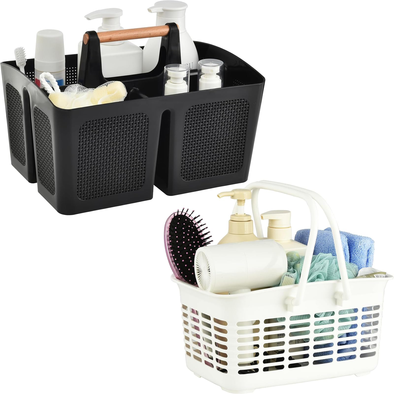 ALINK Plastic Shower Caddy Basket - Black