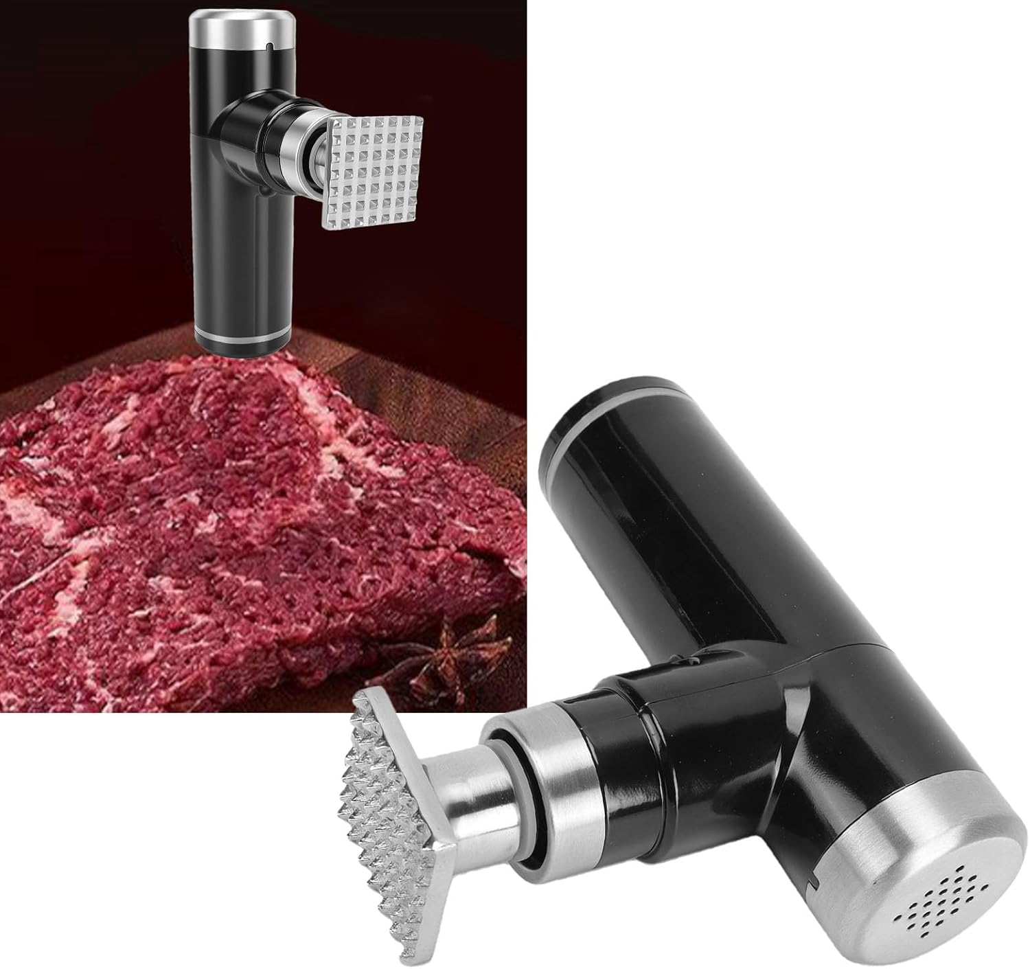 Fabater Electric Meat Tenderizer Tool, Cordless Tenderizing Tool with Stainless Steel Meat Mallet, Kitchen Tenderizer Machine for Tenderizing Steak, Beef and Chicken Chops