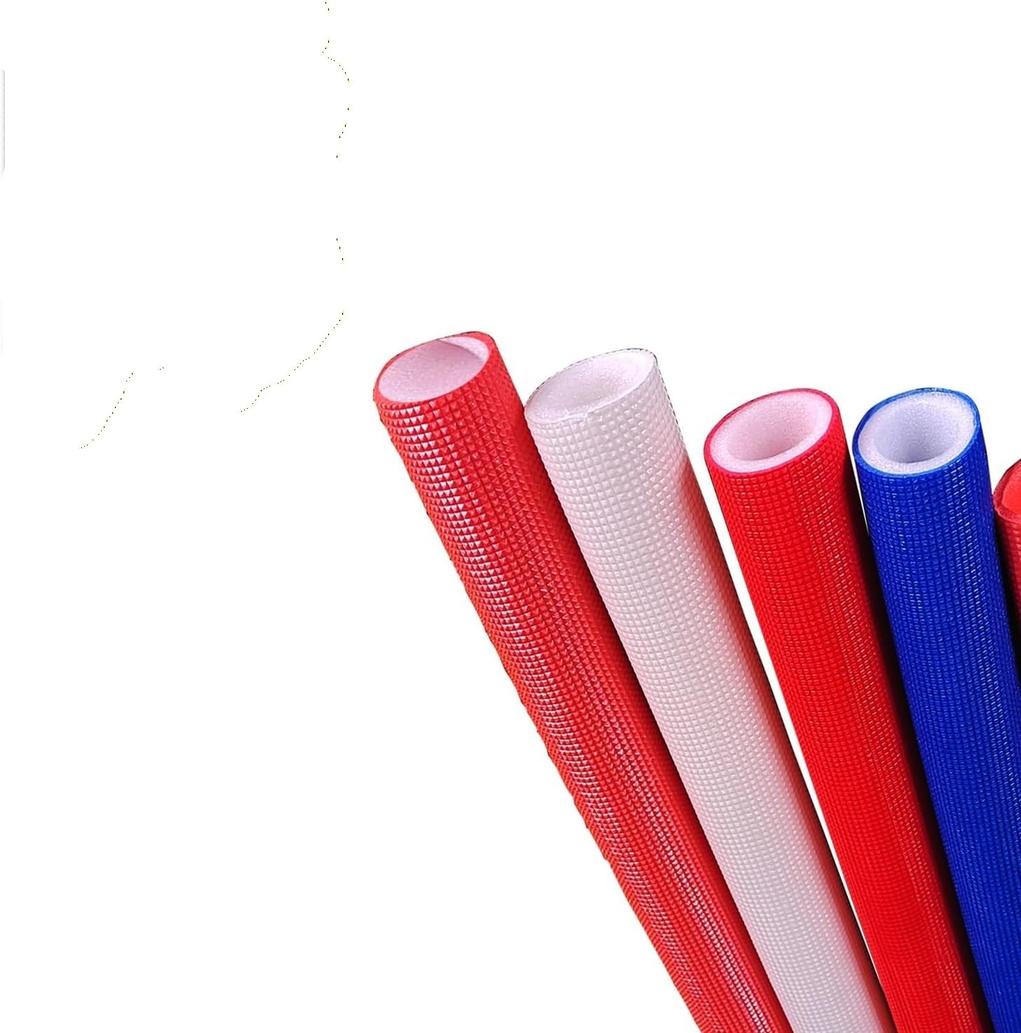 1 confezione di tubi flessibili isolanti in schiuma cava antiscivolo ID 1,6 cm 1,9 cm 2,5 cm 2,5-0,6 cm (blu, ID 1-1/4 "x T 1/3")