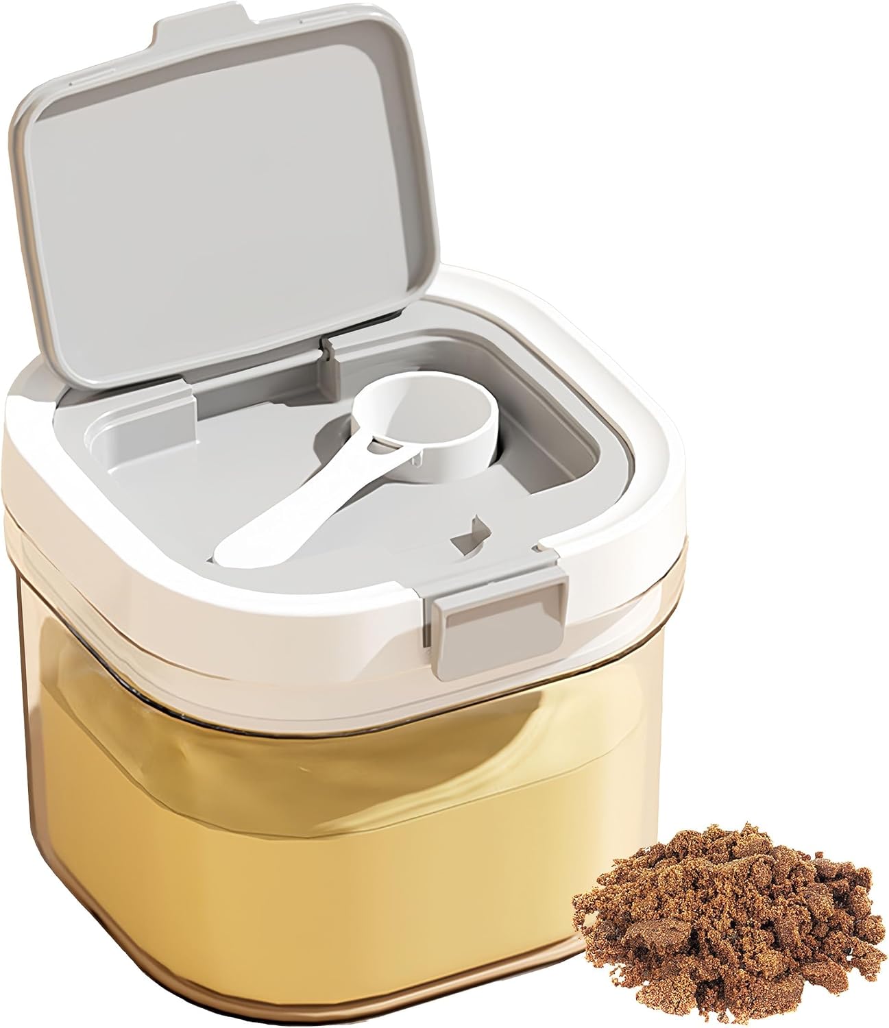 Formula Container to go-1800ml Travel Dispenser BPA Free Airtight Container with Spoon & Layered Storage,Sealed Lid,Stackable,Easy-Clean,Ideal for Coffee,Flour,Sugar,Cereal,Milk Powder(61oz)