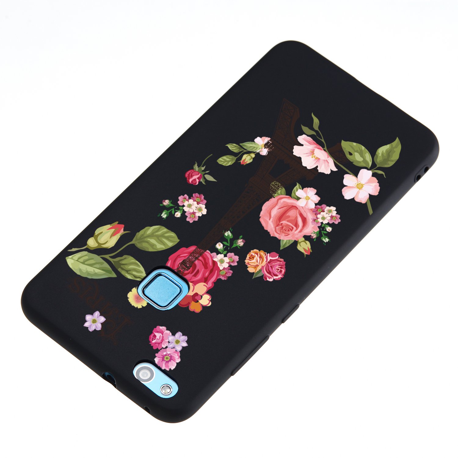 Kaywzo Handyhülle Für Huawei P10 Lite – Transparent Mit Blumen-Druck, Stoßfest & Ultra-dünn