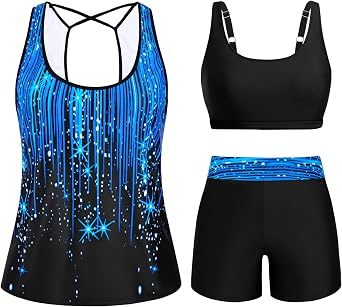 Arolina 3 Piece Swimsuits for Women Tankini Sets Modest Bathing Suits Plus Size Swimsuit Swimwear 2026