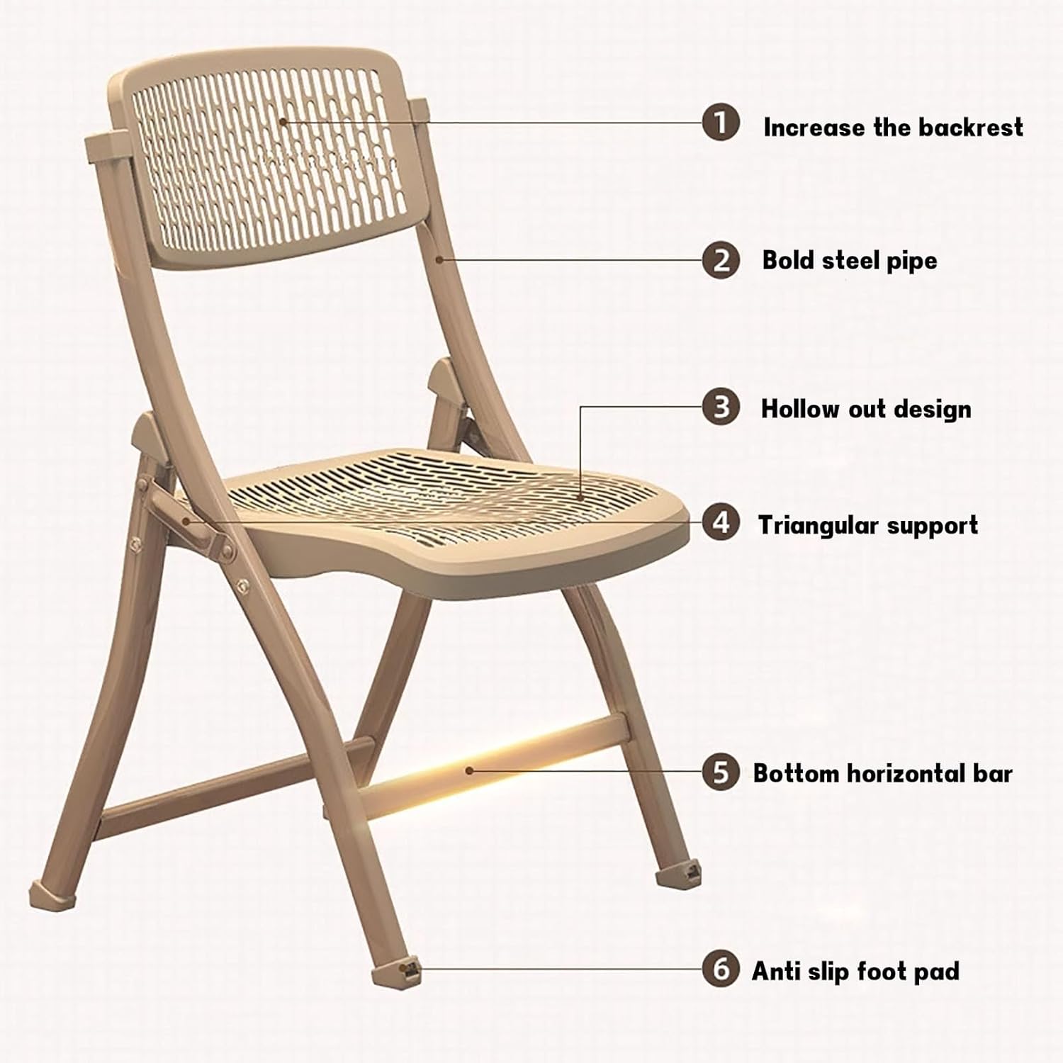 Plastic Stackable Folding Chairs,Stackable Folding Dining Chair Portable Event Chair Comfortable Breathable Mesh Seat Event Chair for Bedroom and Living Room,C,46x54x85cm(18x21x33inch)