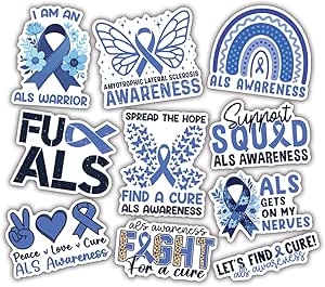 Amazon.com: 10pcs ALS Awareness Stickers Pack, Supportive and Hopeful ...