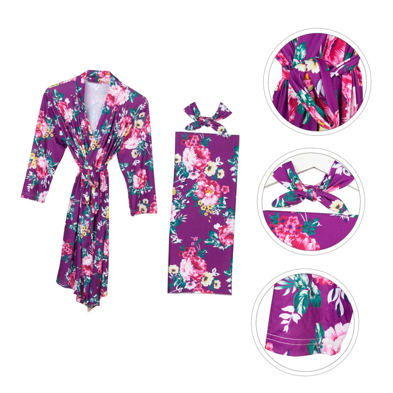 SHERCHPRY Camicia Da Notte Premaman Cardigan Trasparente Per Le Donne Coperta Per Neonati Da Allattamento Per Le Donne Che Allattano Da Sposa Cardigan Da Salotto Cotone