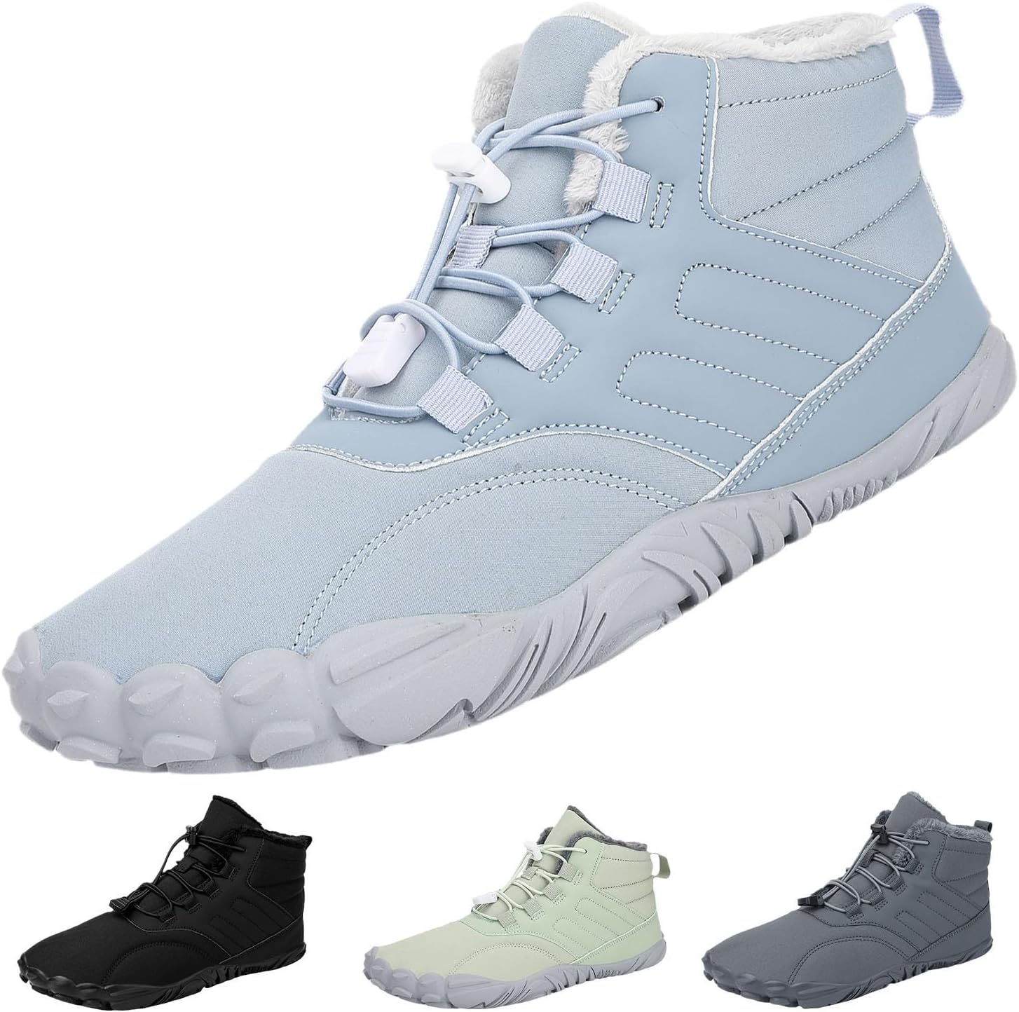 Winter Barefoot Shoes, Soft Light Fitness Shoes With Non-Slip Soles And Wide Toe Cap, Healthy