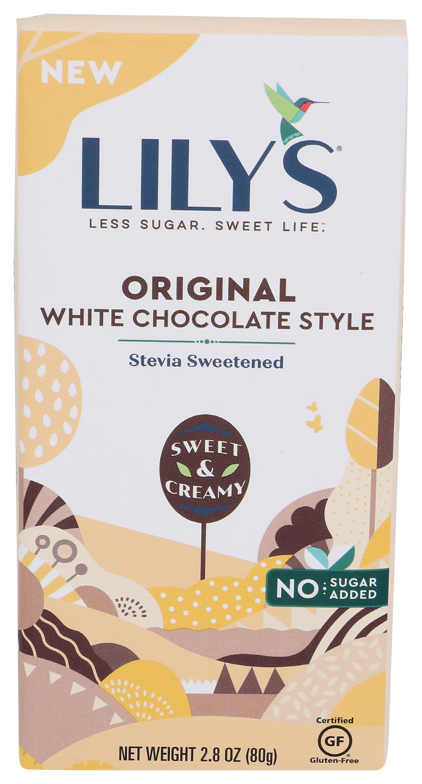 Lily's Sweets, Original White Chocolate Style Bar, 2.8 Ounce
