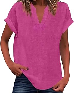 Camiseta para mujer, cuello en V, sin mangas, corte holgado, plisado, cuello en V, sin mangas, dobladillo curvado, vestido de noche con mangas de encaje