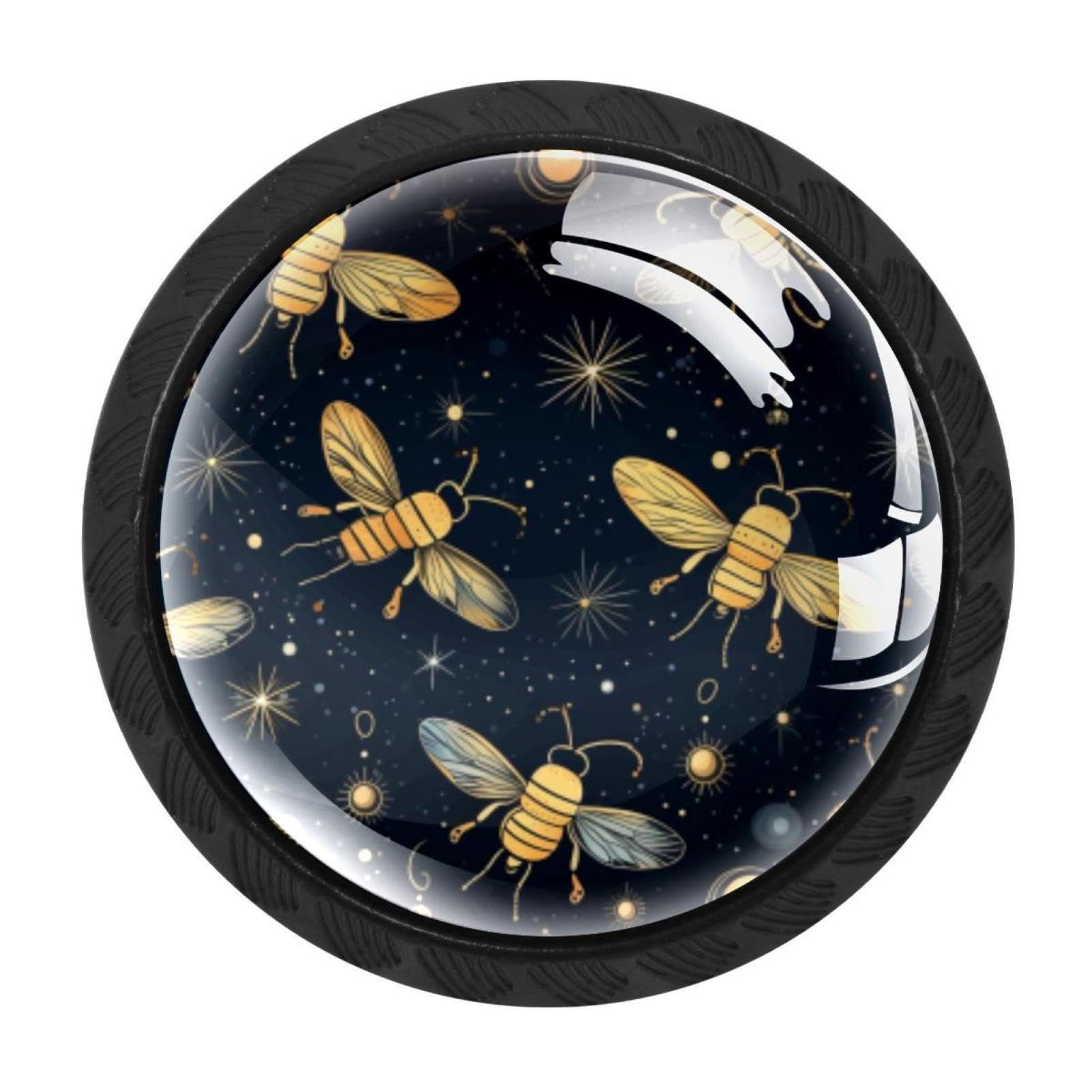 Chenzzzz Multicolored 15 4 Pieces Starry Bee Kitchen Cabinet Knobs Drawer Knobs Dresser Knobs Black Knobs Drawer Pulls Dresser Drawer Handles Knobs For Dresser Drawers