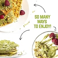 Vista 4 de EATALIAN by AMZ BETTER Crema de Pistacho, 7oz/200 gr, pasta de pistacho untable, sabor dulce y único, ideal para pan, para pasteles, postres