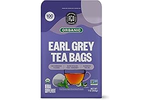 FGO Organic Earl Grey Black Tea, Eco-Conscious Plastic Free Tea Bags