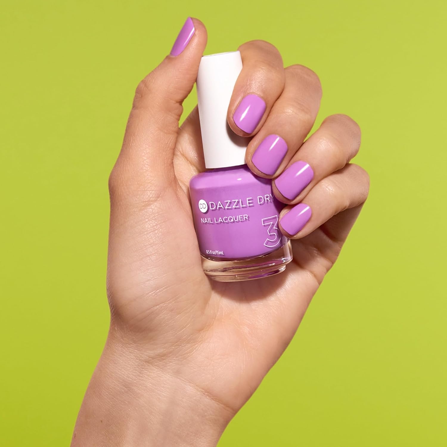 Dazzle Dry Nail Lacquer (Step 3) - In The Moment - A vibrant orchid purple. Full coverage cream. (0.5 fl oz)