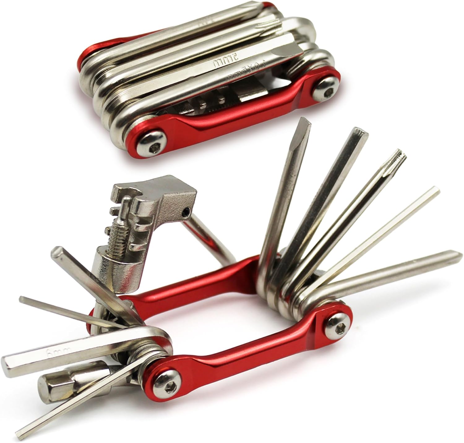 10-in-1 Bike Multi Tool – Compact Bicycle Repair Kit w/Chain Breaker, Allen Wrench Set, Screwdrivers – MTB, Road, BMX, E-Bike Tire & Gear Tools