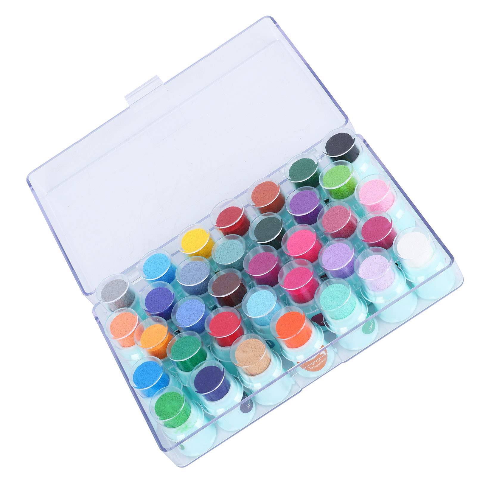 Set di tamponi per inchiostro da dita da 35 colori, non lavabili, brillanti, per timbri fai da te, per progetti artistici creativi su carta, stoffa, legno, argilla, ABS, sp