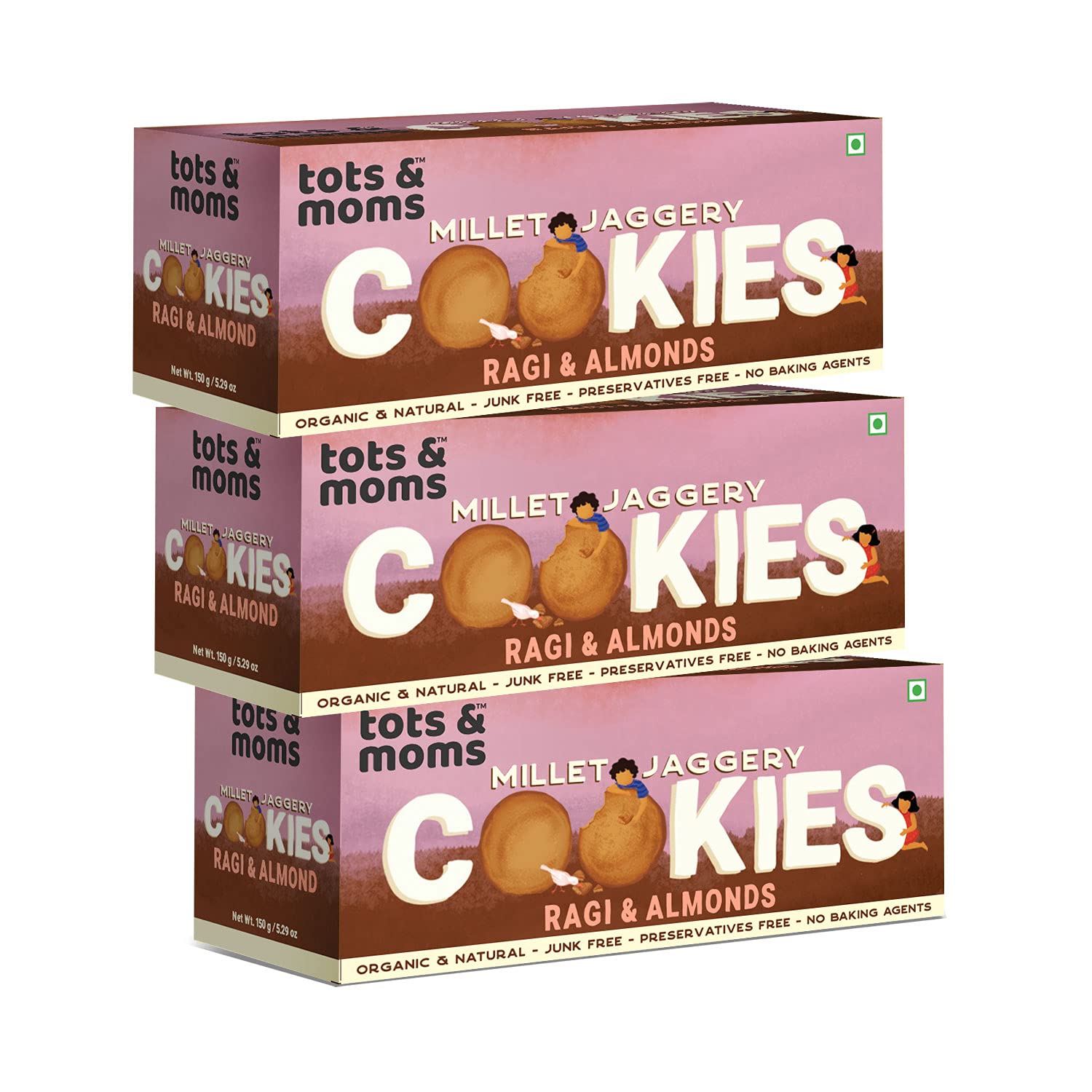 TOTS AND MOMS Healthy & Nutritional Millet & Jaggery Cookies | Butter, Ragi & Almonds | Pack Of 3, 450 Grams (B093LPGLDC) Amazon Price History, Amazon Price Tracker