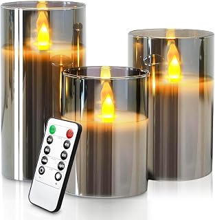 Led Flameless Candles, Battery Operated Flickering Candles Pillar Real W...