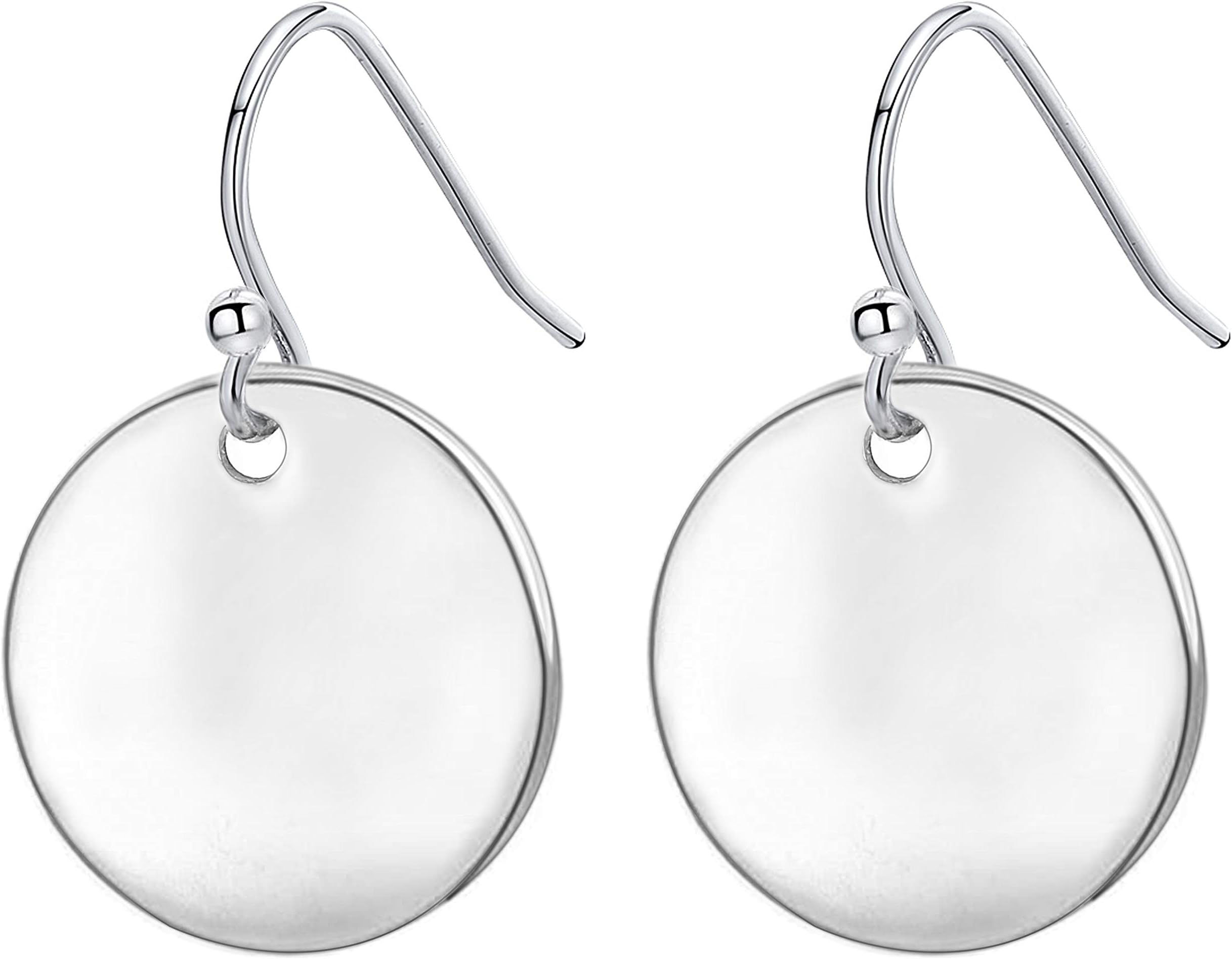 Gold Circle Disc Dangle Drop Earrings for Women Lightweight Small Round Hoop Statement Earrings Minimalist Jewelry for Women