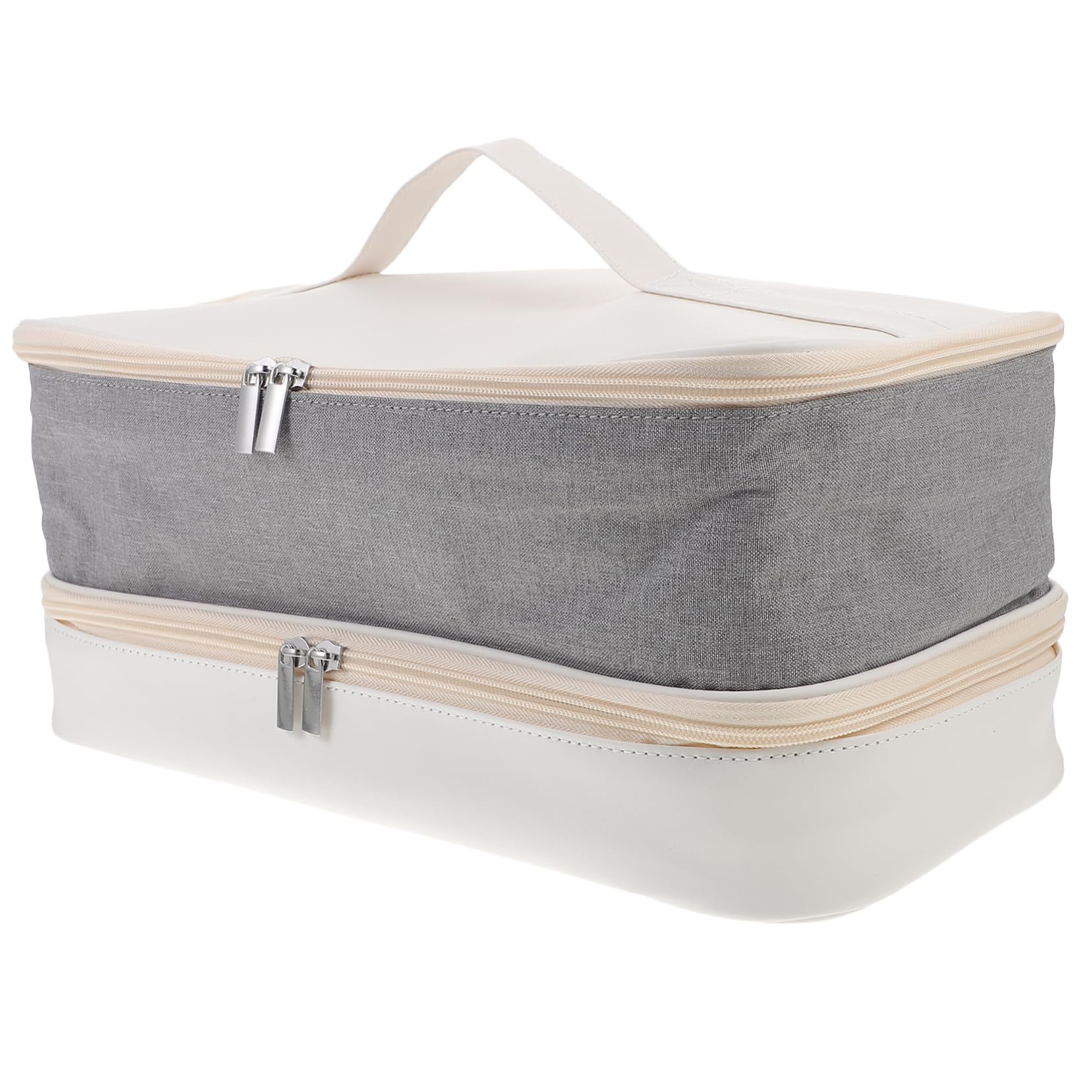 Beatifufu Double Hair Dryer Organizer Bag Portable Travel Case for Hair Styling Tools Moisture-resistant Storage for Hair Dryer and Curler Lightweight