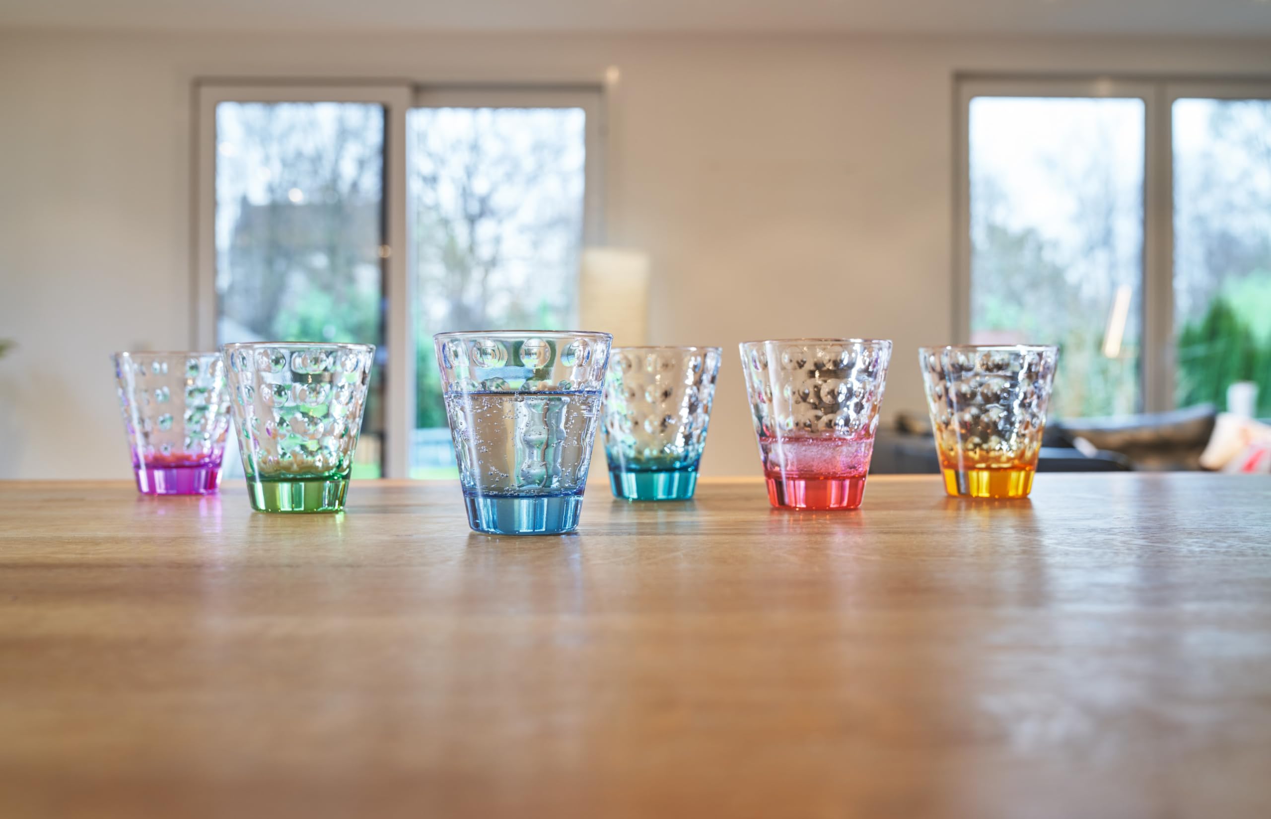 Bicchieri In Vetro Colorato Martellato - Set Da 6, 210 Ml, Lavabili In Lavastoviglie - Foto 13