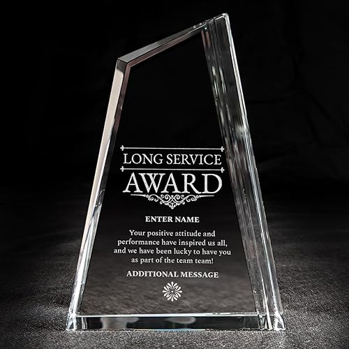 Miniatura 56 de Premio personalizado grabado con láser, diseño grabado con láser, agradecimiento, añade tu propio texto, incluye caja de regalo, premio al empleado