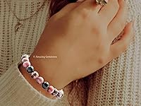 Vista 549 de Amazing Gemstone Pulsera de cristal para mujeres y hombres, pulsera de cristal curativo de protección, pulsera elástica con cuentas de piedras