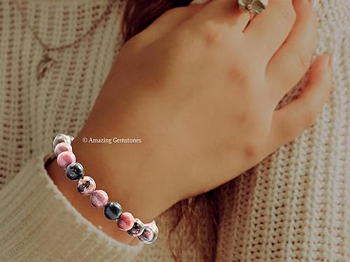 Miniatura 549 de Amazing Gemstone Pulsera de cristal para mujeres y hombres, pulsera de cristal curativo de protección, pulsera elástica con cuentas de piedras