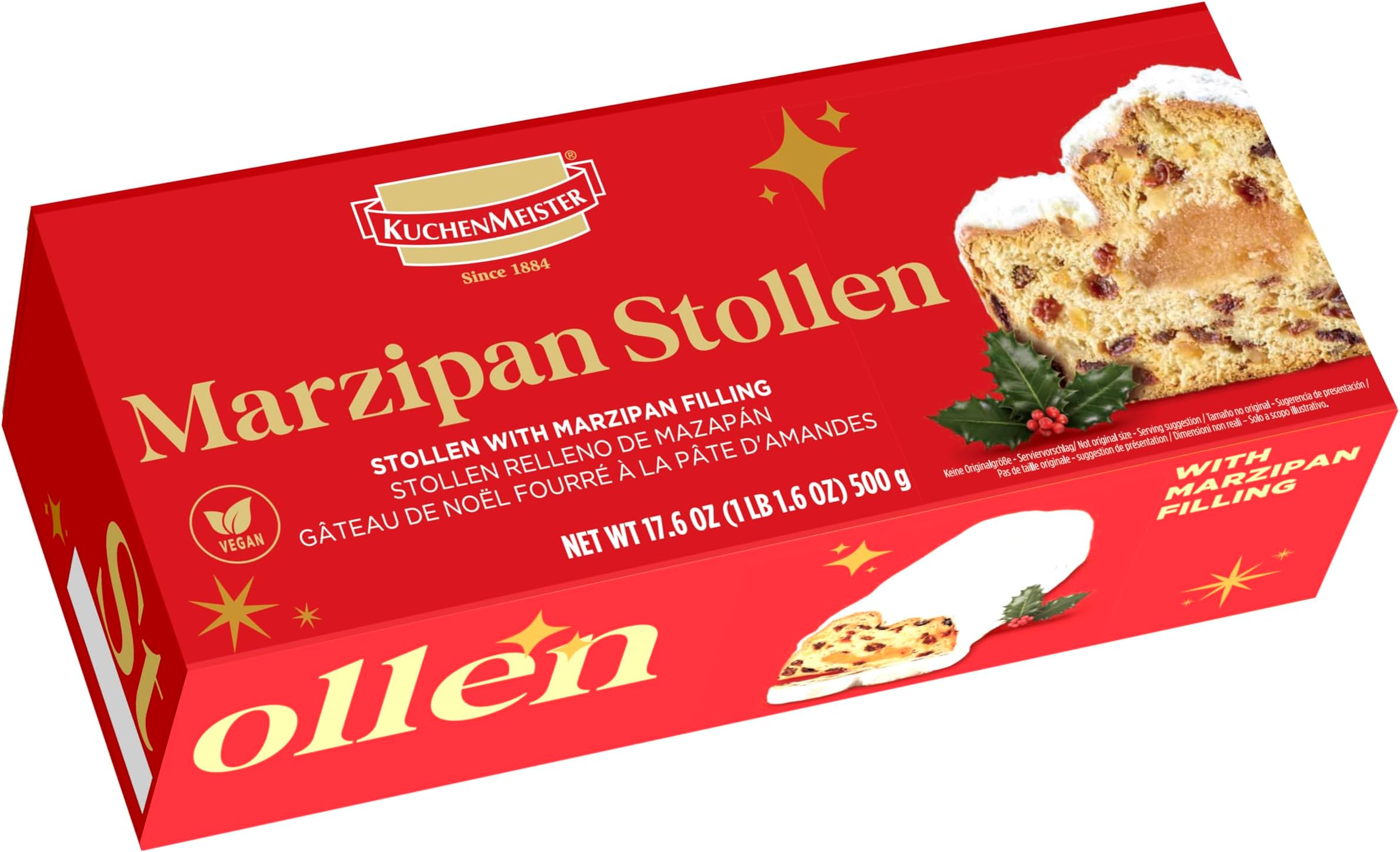 Kuchenmeister Marzipan Stollen in Gift Box, 17.5 Ounce