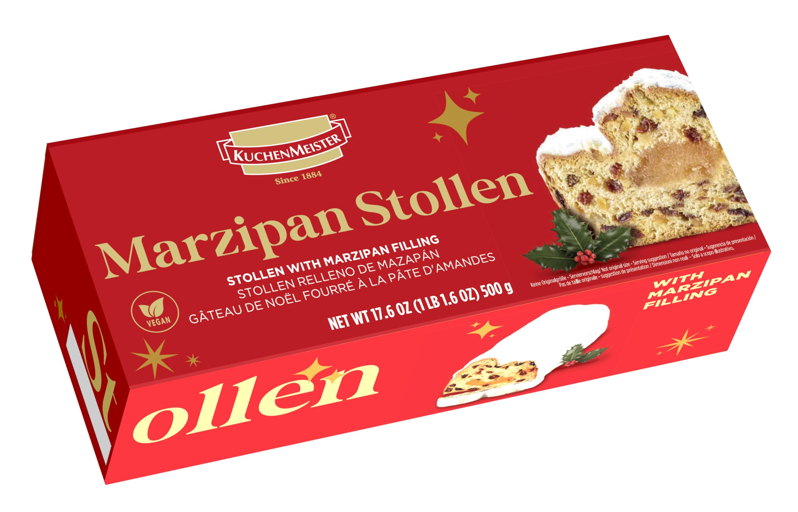 Kuchenmeister Marzipan Stollen in Gift Box, 17.5 Ounce