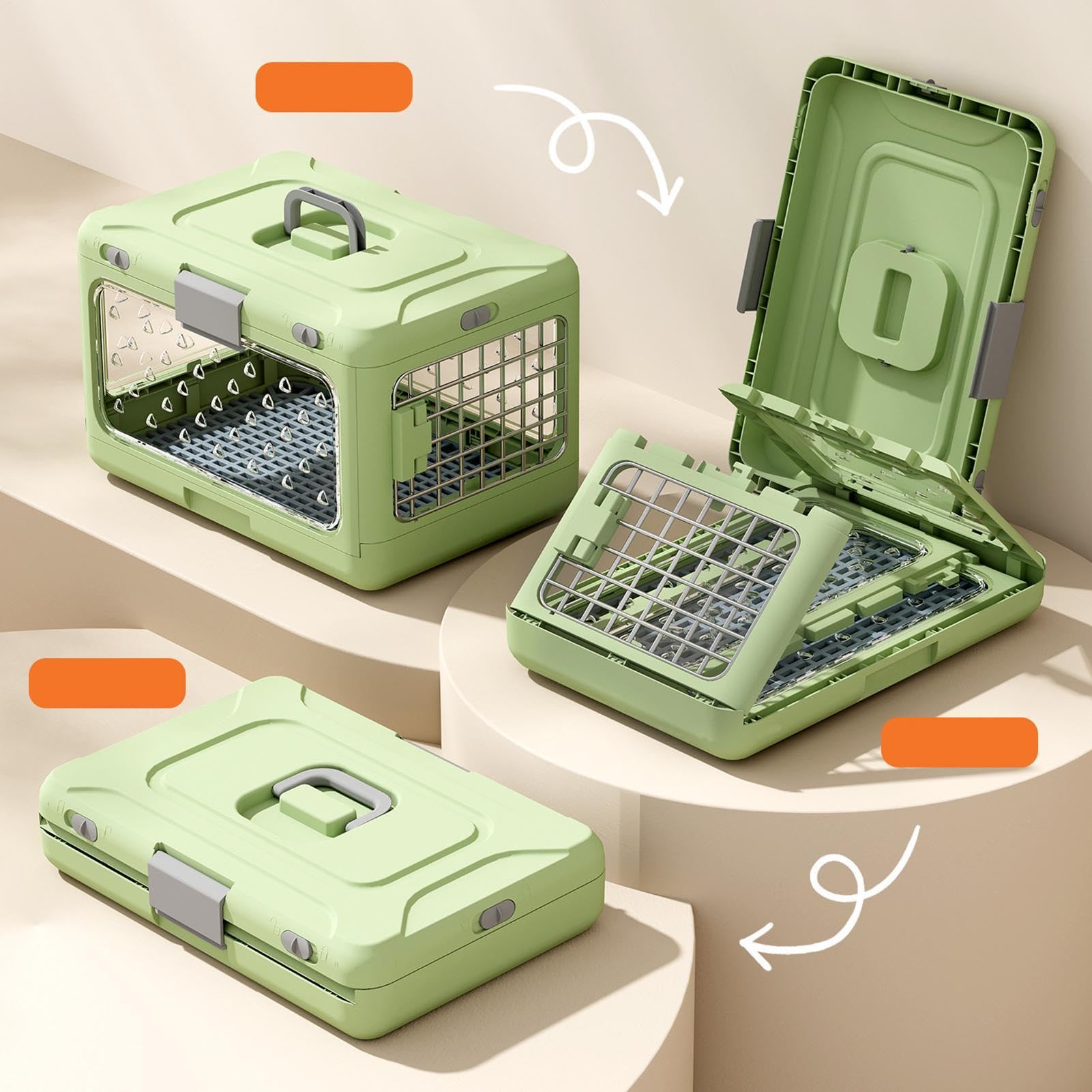 Transportín Para Perros Transportadora Transpirable para Mascotas | Transportín Rígido Para Gatos Cachorros Y , Viajes Por Carretera, Senderismo, Excursiones Aire Libre, Camping, Caminatas