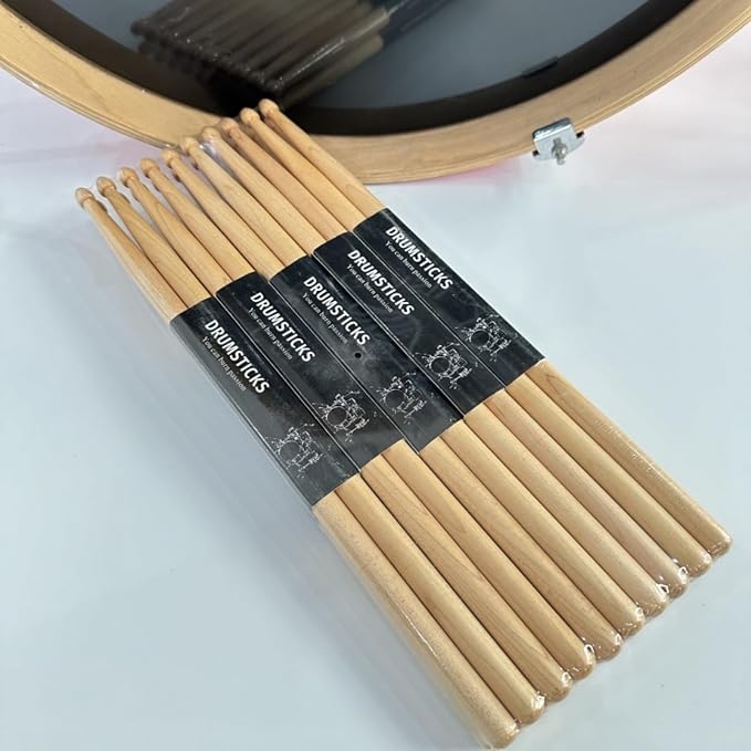 40 pares de baquetas 5A de madera de arce natural miniatura 2