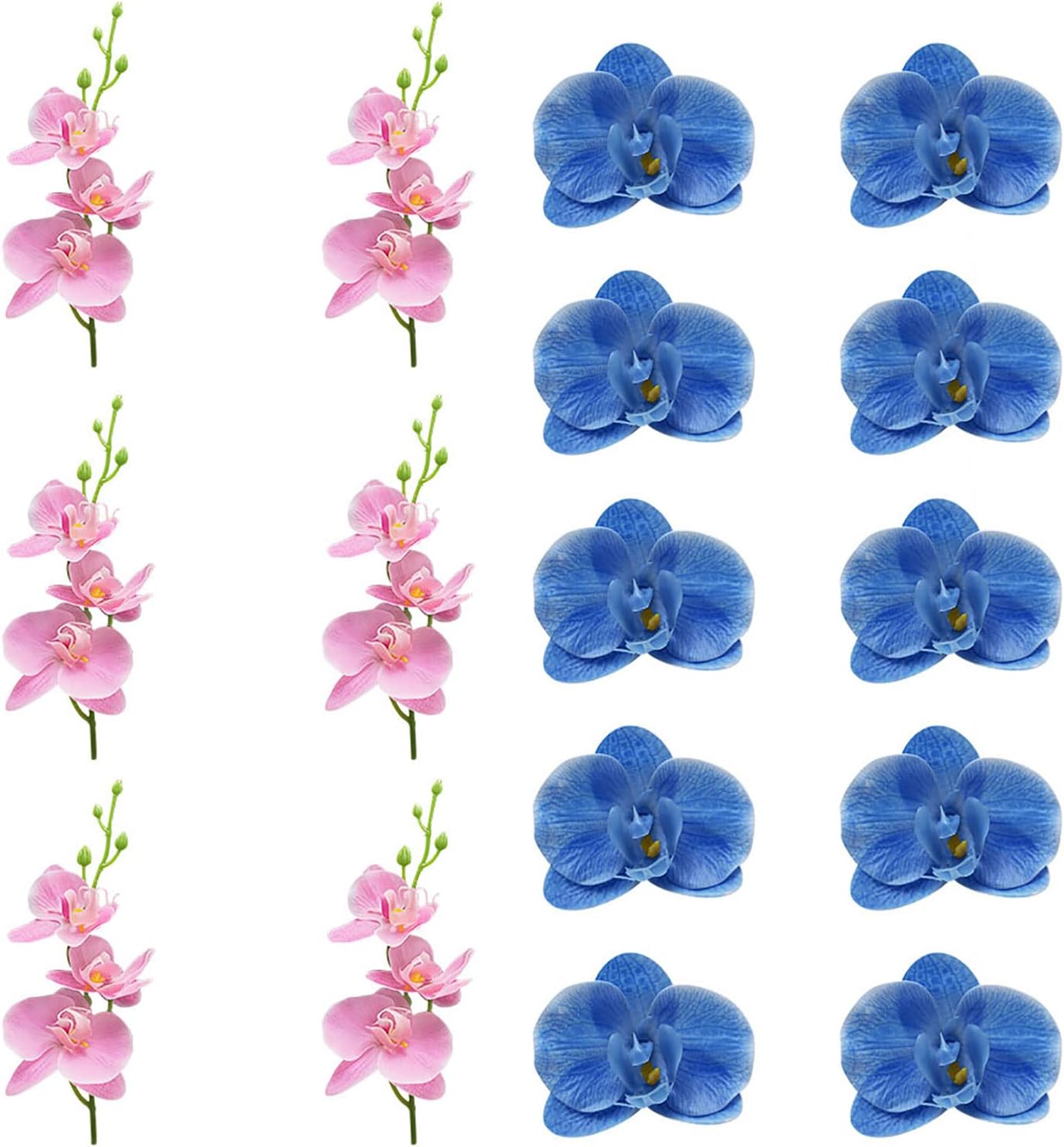 LARDUX 12 PCS Artificial Flower Vase Fillers & 20 PCS Fake Flower Heads