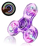 SCIONE LED Fidget Spinners, Light Up Sensory Fidgets Toys for Kids, Glow in The Dark Toy for Kid 4-8-12, ADHD Anxiety Stress Relief Toys for Adults, School Classroom Exchange Gifts for Kids