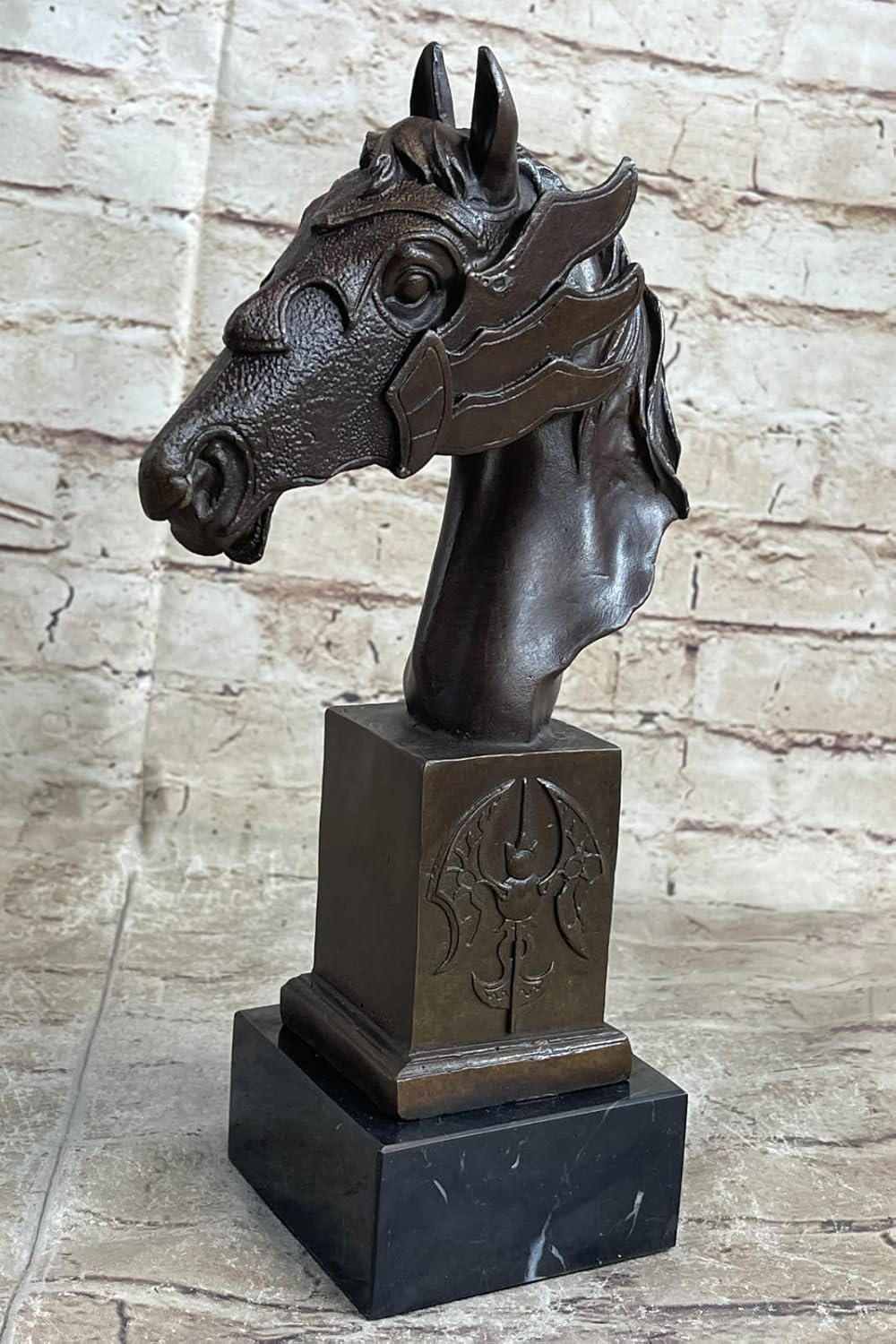 Large Triple Crown Winner Horse Head Bust Sculpture Statue Bronze Figurine Sale by Think Bronze Deco Gift