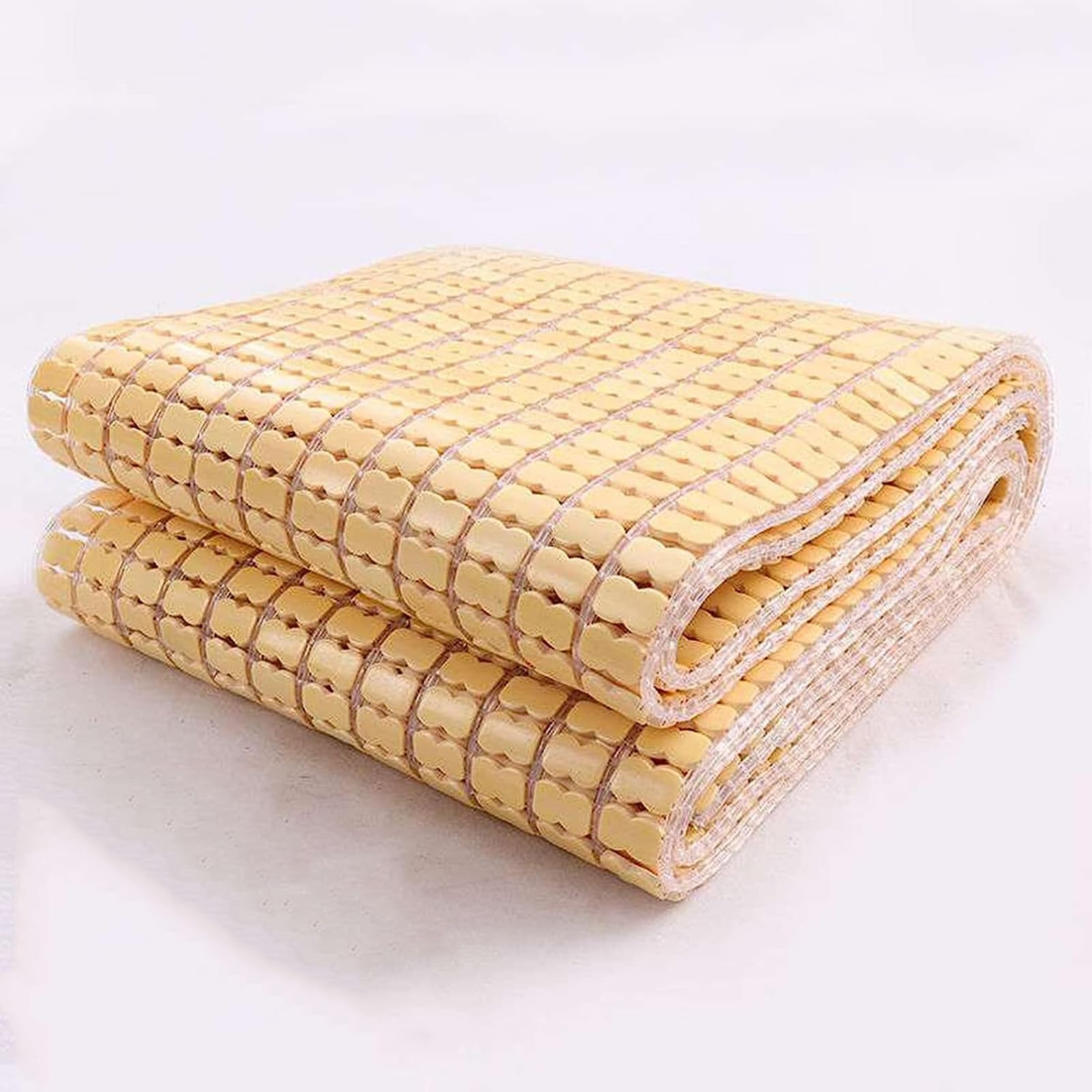 Materassino rinfrescante estivo in bambù, pieghevole, resistente all'usura, traspirante, per letto singolo/matrimoniale, divano, pavimento e sedia, comfort rinfrescante (80 x 150 cm)