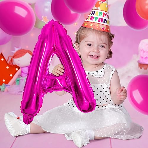 Miniatura 6 de Cartel de feliz cumpleaños con nombre personalizado, globos de letras de globos de feliz cumpleaños, 2 juegos de la A a la Z de 16 pulgadas,