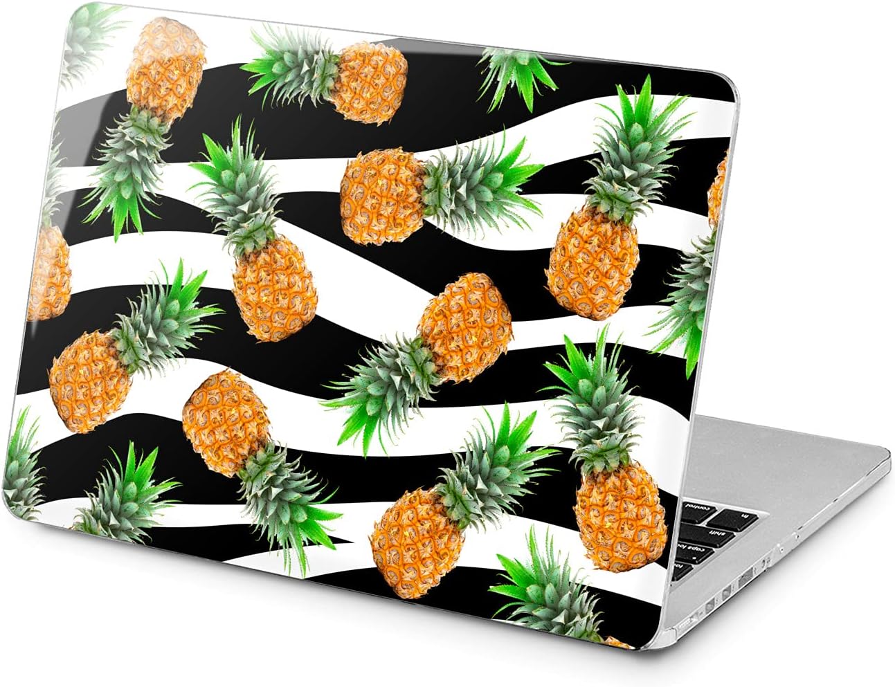 Hard Case Compatible for MacBook Pro 16 14 M3 M2 2023 M1 Pro 13 2022 Air 13 2021 Retina 2020 Mac 11 12 Tropical Zebra Design Glam Print Basic Green Nature Protective Laptop Pineapple Cover