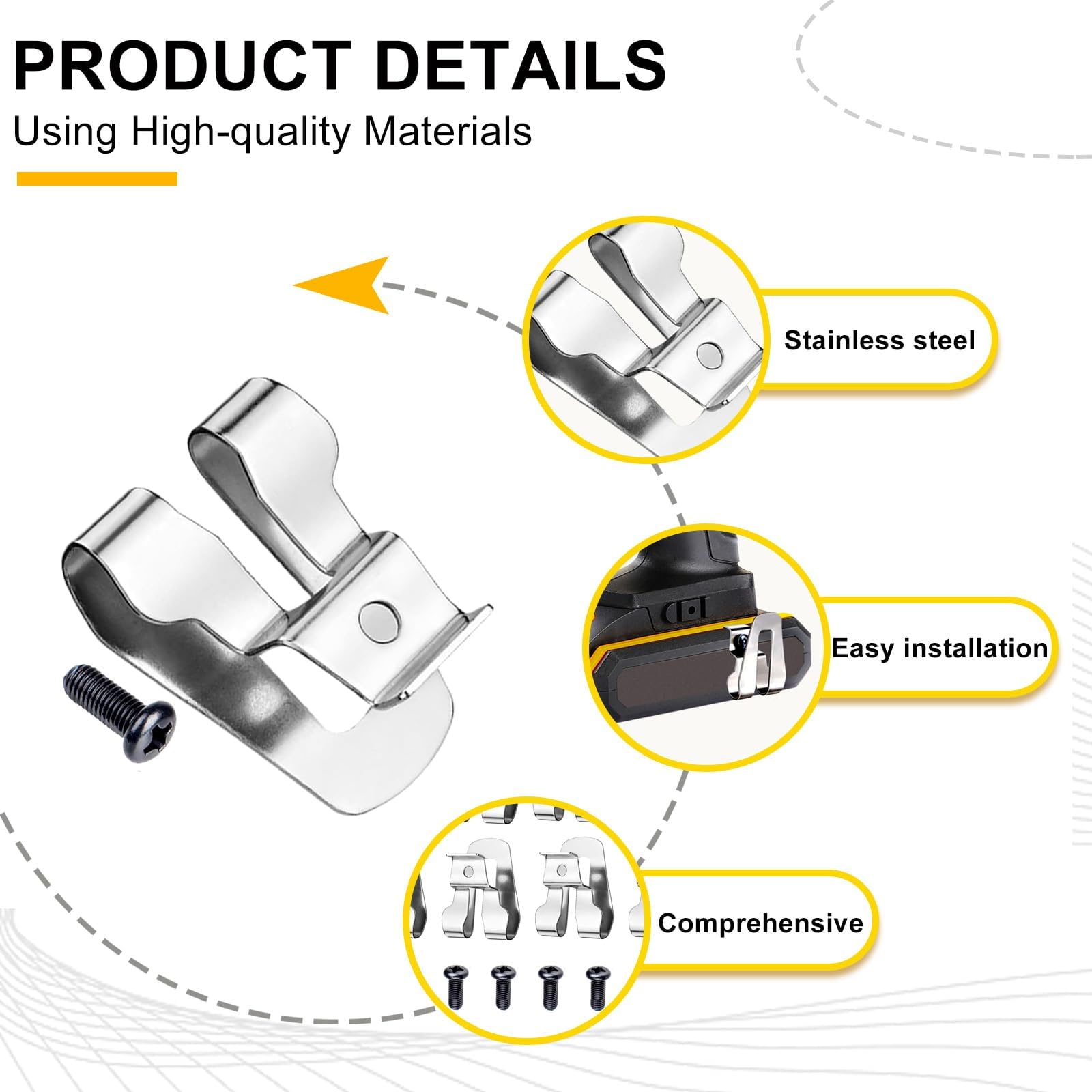 Ryobi & Ridgid Tool Belt Clips - 4 Pack -4 Ryobi & Ridgid Tool Belt Clips - 4 Pack -4