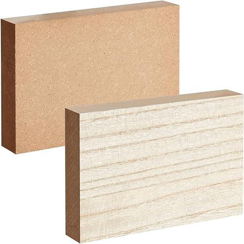 Miniatura 7 de Bright Creations - Bloques de madera sin terminar para manualidades, bloques para letreros, juegos para niños (4 unidades)