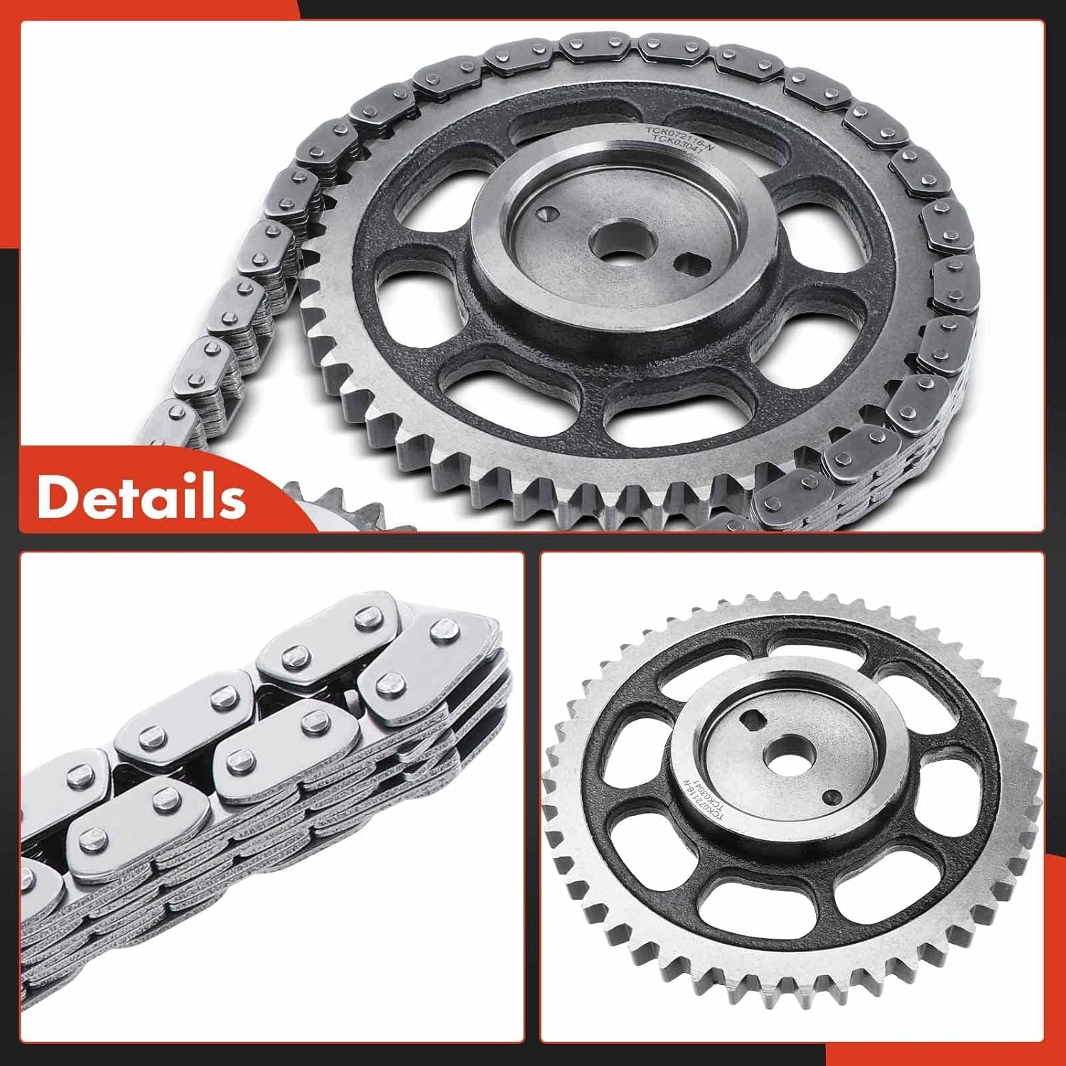A-Premium 4PCS Engine Timing Chain Kit W/Sprocket & More [fits OHV, 6Cyl 4.0L] Compatible with Jeep Cherokee 1994-1998, Grand Cherokee 1994-1998, Wrangler 1994 1995 1997 1998, [Vin Code S]