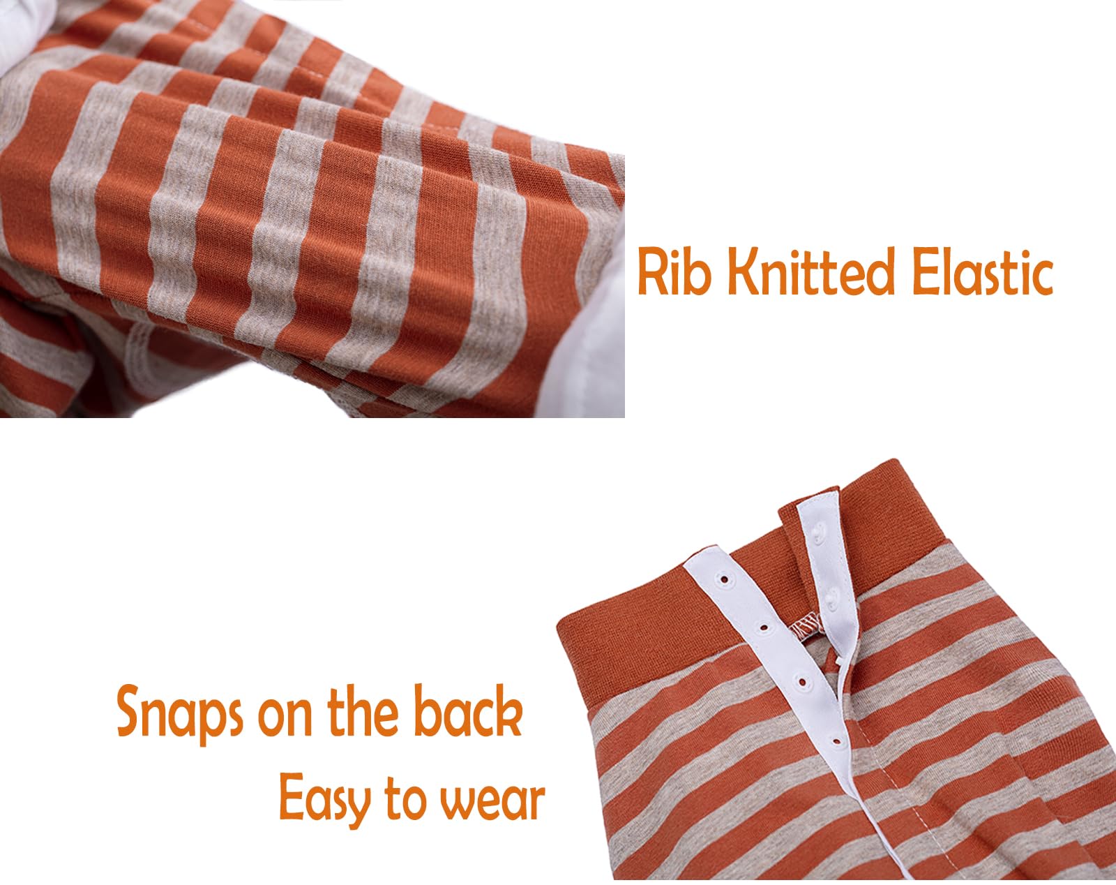 BT Bear Dog Recovery Suit,Elastic Puppy Small Dogs After Surgery Onesie Protect Joints Anti Licking for Female Male Dogs,Pets Pajamas PJS Bodysuit for Cats Small Medium Dogs,Orange XXL - Image 4
