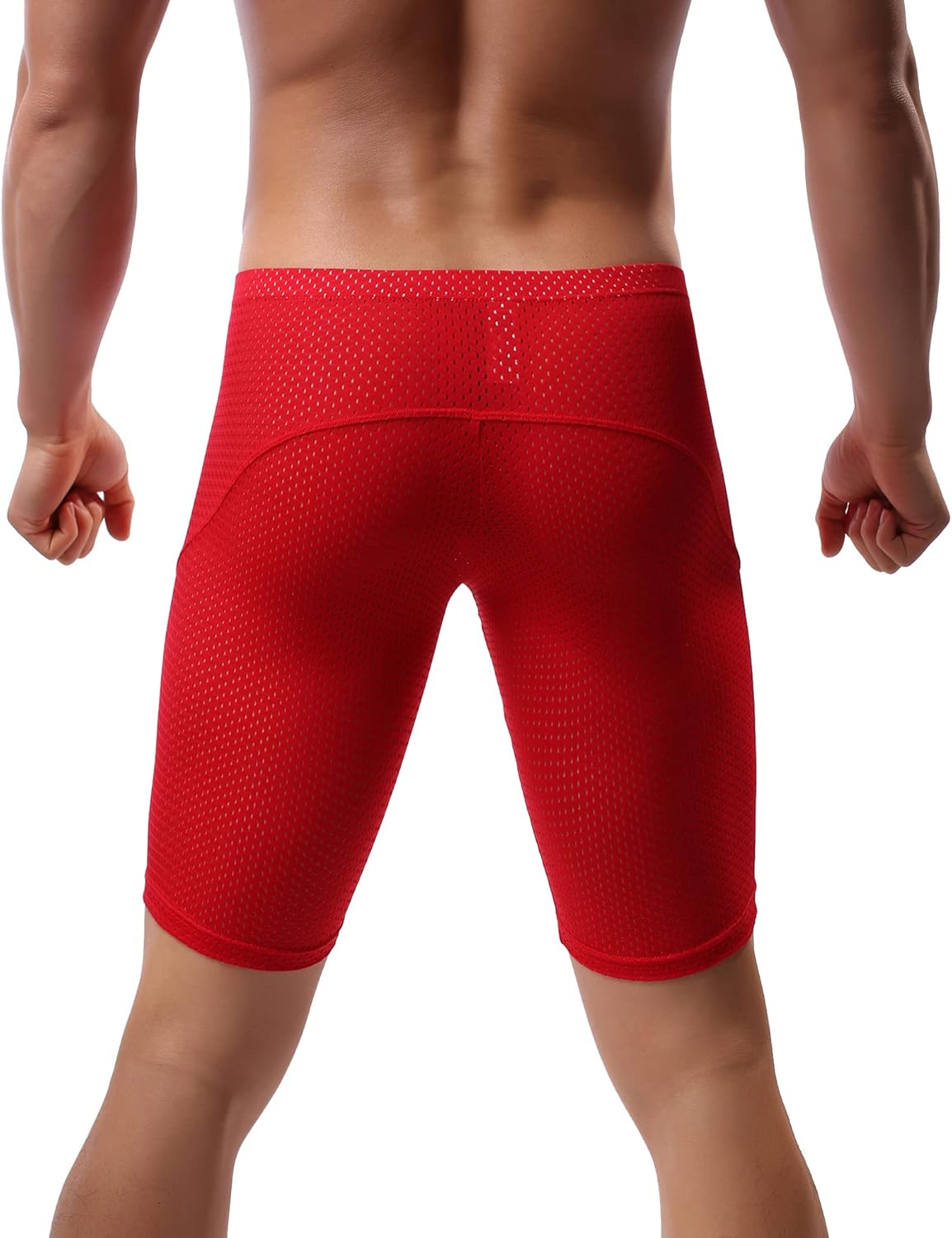 Linemoon Mens Tight Yoga Workout Shorts Mesh Gym Training Shorts - Image 3