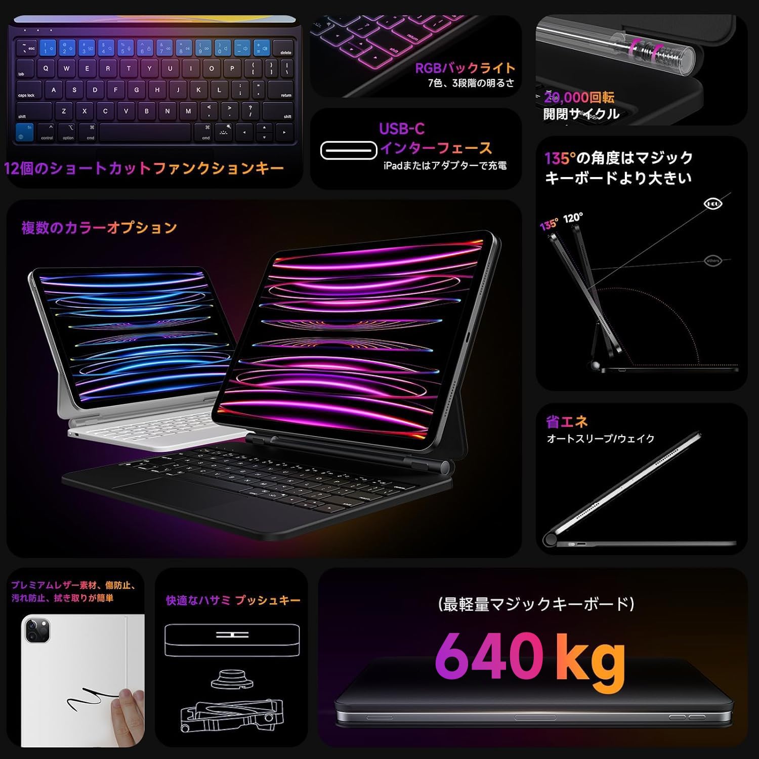 Amazon.co.jp: iPad マジックキーボード HOU iPad Air 11インチ